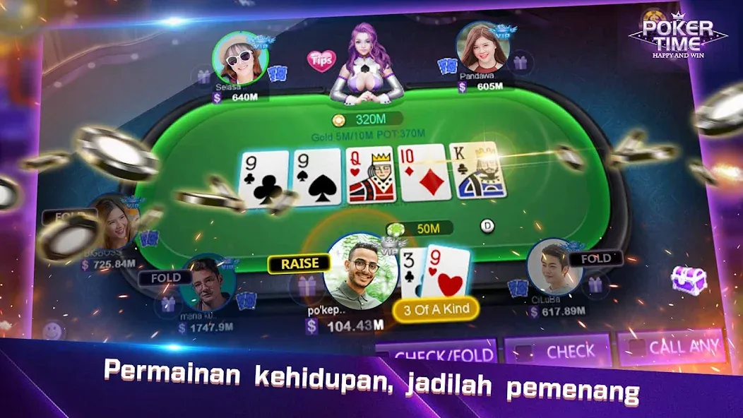 Poker Time- Pulsa Texas Holdem (Покер Тайм)  [МОД Unlimited Money] Screenshot 3