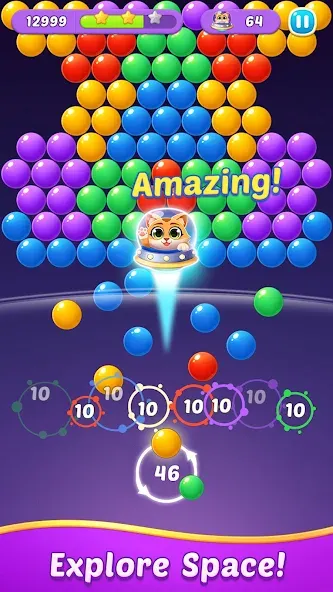 Bubble Shooter Gem Puzzle Pop (Бабл Шутер Драгоценный камень)  [МОД Menu] Screenshot 4