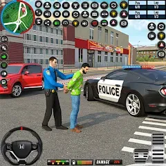 Взлом City Police Car Driving Games  [МОД Все открыто] - стабильная версия apk на Андроид