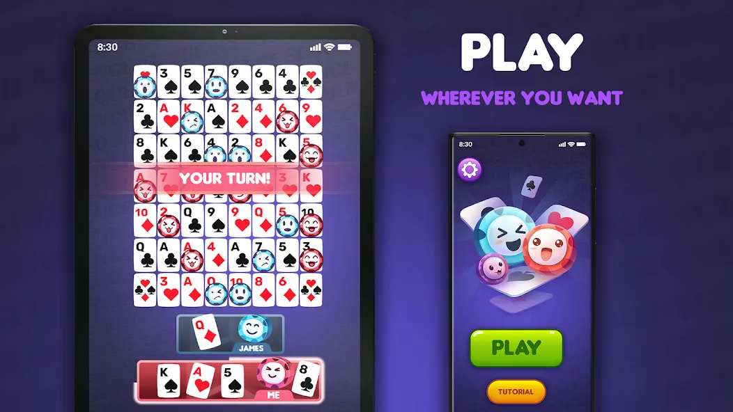 One-Eyed Jack: Card game (Сиквенс)  [МОД Menu] Screenshot 1