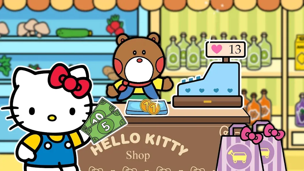 Hello Kitty: Kids Supermarket (Хеллоу Китти)  [МОД Бесконечные монеты] Screenshot 3