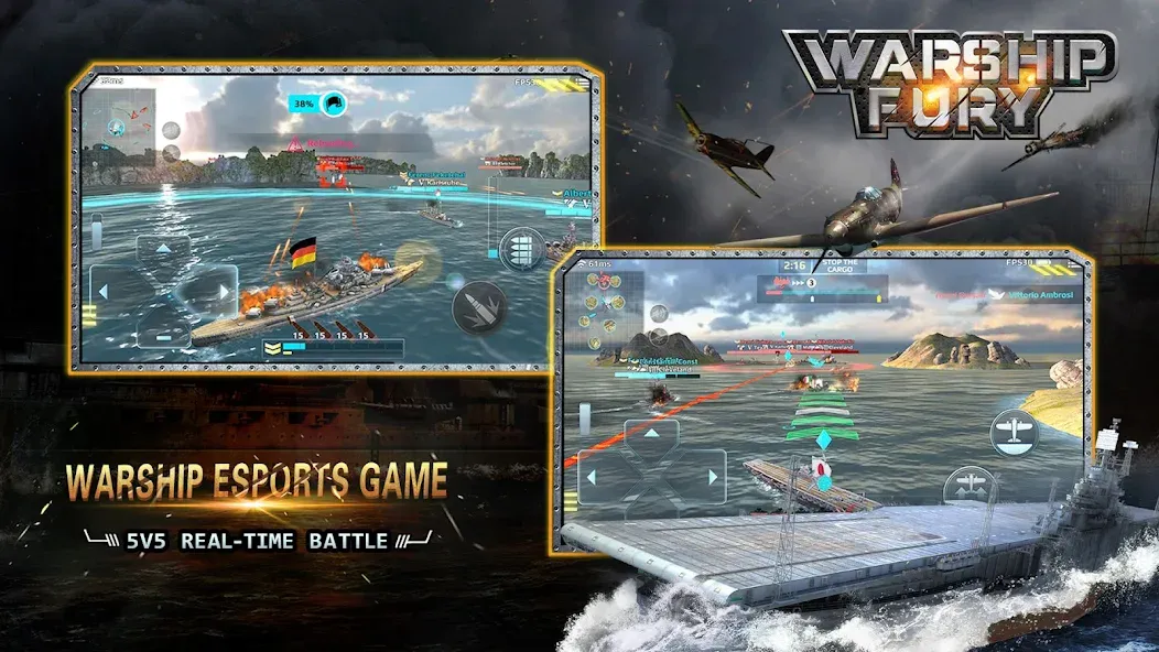 Warship Fury  [МОД Menu] Screenshot 2