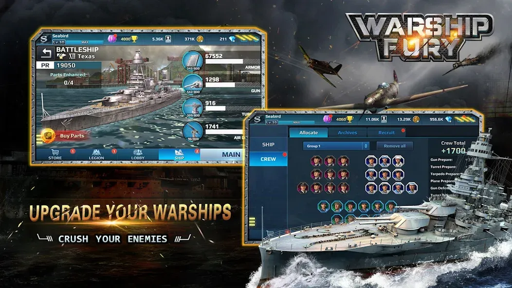 Warship Fury  [МОД Menu] Screenshot 4