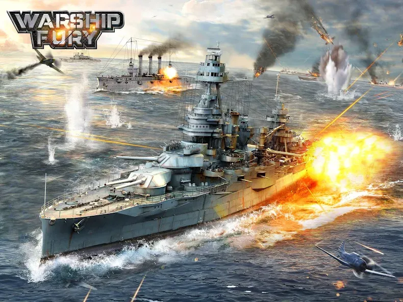 Warship Fury  [МОД Menu] Screenshot 5