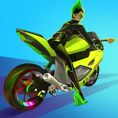 Взломанная Wild Wheels: Bike Racing (Уайлд Вилз)  [МОД Много монет] - полная версия apk на Андроид