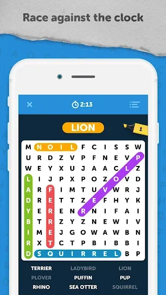 Infinite Word Search Puzzles (Инфинити ворд срч пазлы)  [МОД Бесконечные монеты] Screenshot 1