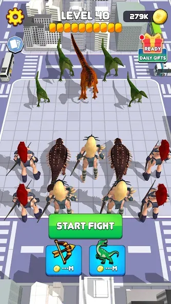 Dinosaur Monster Fight Battle (Бамбам Монстр Против 100 Дверей)  [МОД Mega Pack] Screenshot 1