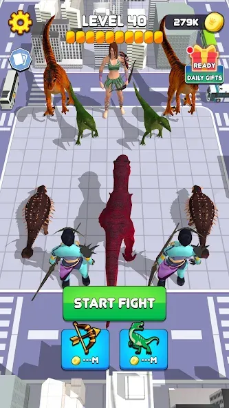 Dinosaur Monster Fight Battle (Бамбам Монстр Против 100 Дверей)  [МОД Mega Pack] Screenshot 2