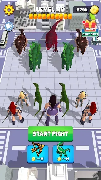 Dinosaur Monster Fight Battle (Бамбам Монстр Против 100 Дверей)  [МОД Mega Pack] Screenshot 4