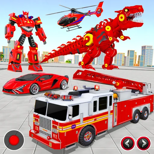 Fire Truck Robot Car Game  [МОД Бесконечные монеты] Screenshot 1