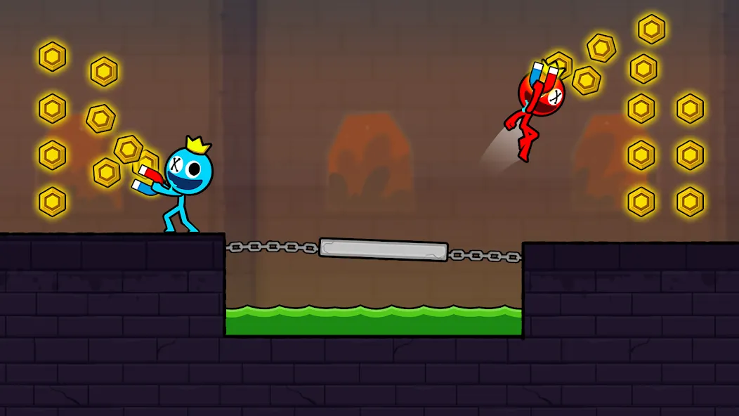 Red and Blue Stickman 2024 (Ред энд Блу Стикмен 2)  [МОД Бесконечные деньги] Screenshot 3