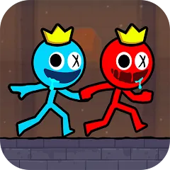 Взломанная Red and Blue Stickman 2024 (Ред энд Блу Стикмен 2)  [МОД Бесконечные деньги] - последняя версия apk на Андроид