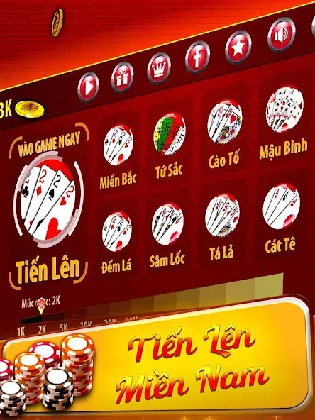 Tiến Lên Miền Nam - Tien Len  [МОД Все открыто] Screenshot 1