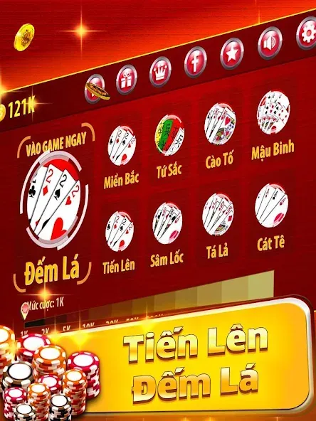 Tiến Lên Đếm Lá - Tien Len  [МОД Бесконечные монеты] Screenshot 1