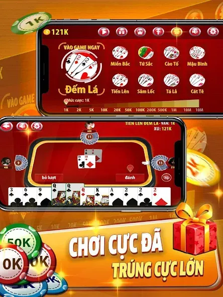 Tiến Lên Đếm Lá - Tien Len  [МОД Бесконечные монеты] Screenshot 5