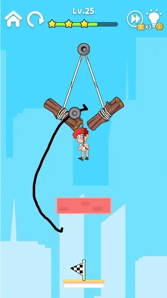 Zipline Rescue: Physics Game (Зиплайн Рескью)  [МОД Unlocked] Screenshot 5