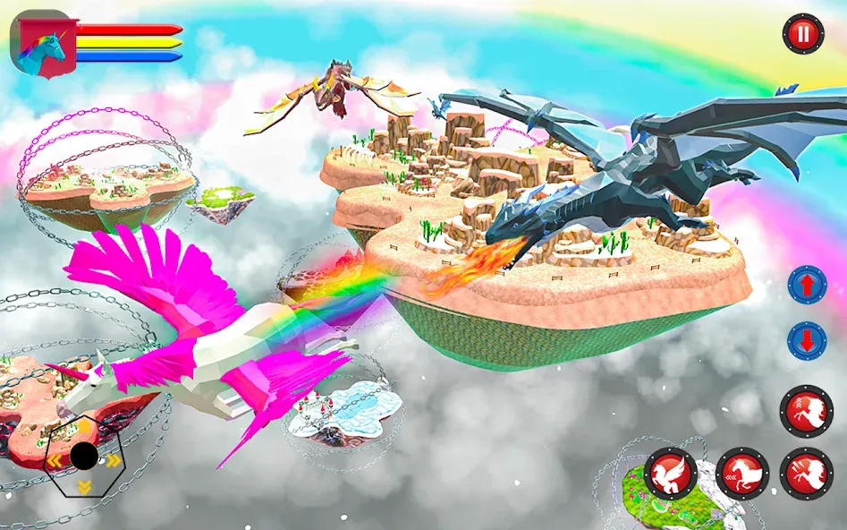 Flying Unicorn Pegasus Games  [МОД Бесконечные монеты] Screenshot 1