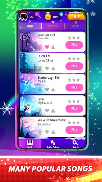 Magic Pink Tiles: Piano Game (Магические розовые плитки)  [МОД Бесконечные монеты] Screenshot 3