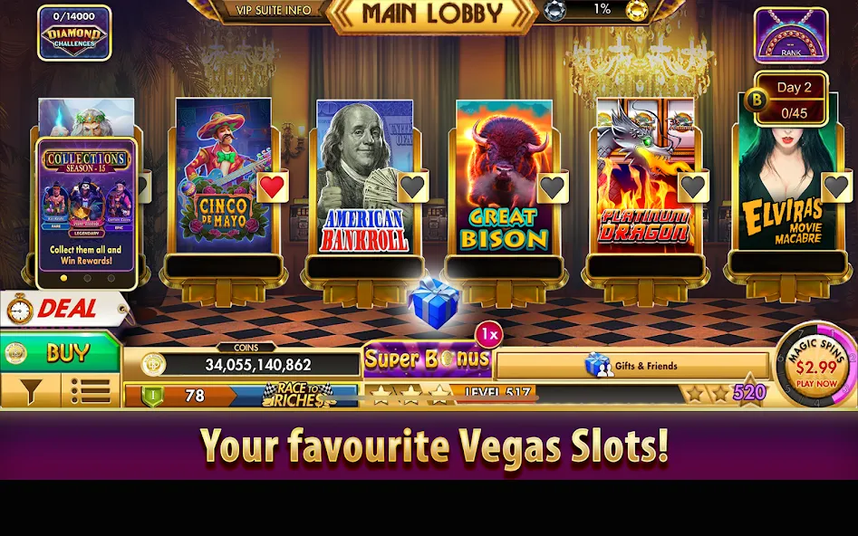 Black Diamond Casino Slots (СЛОТЫ)  [МОД Mega Pack] Screenshot 1