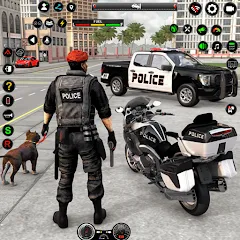 Взломанная US Police Car Parking - King  [МОД Много монет] - полная версия apk на Андроид