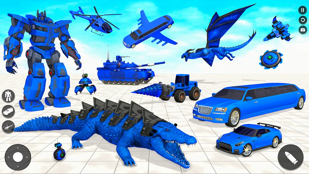 Crocodile Animal Robot Games  [МОД Много монет] Screenshot 1