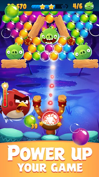 Angry Birds POP Bubble Shooter (Энгри Брдс ПОП Бабл Шутер)  [МОД Бесконечные монеты] Screenshot 4