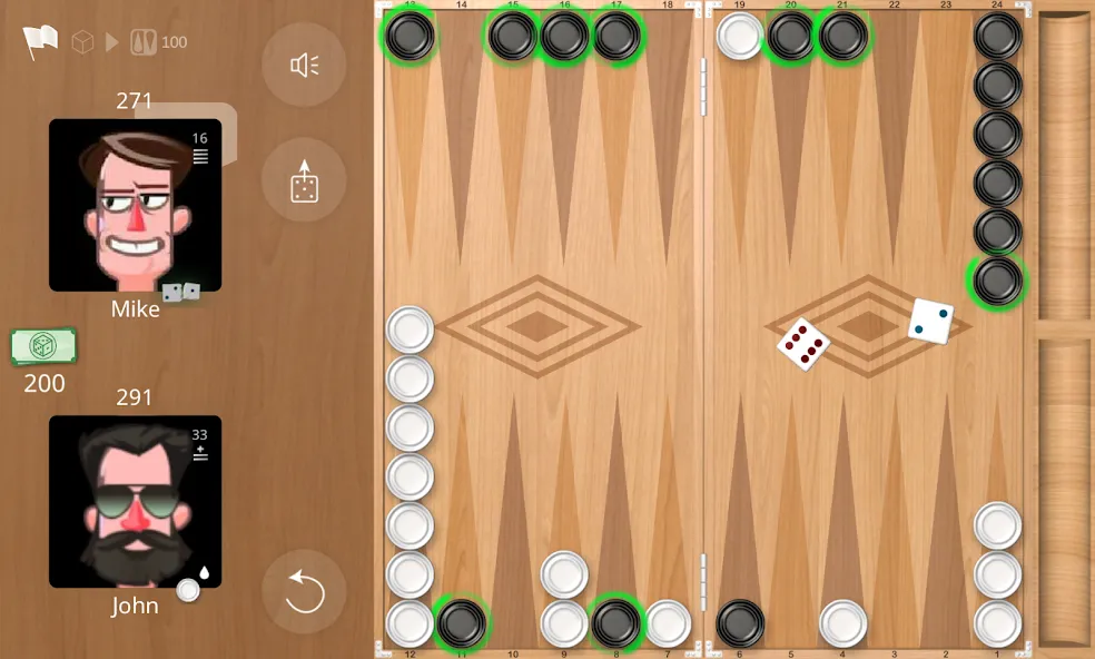 Backgammon Online  [МОД Много денег] Screenshot 3