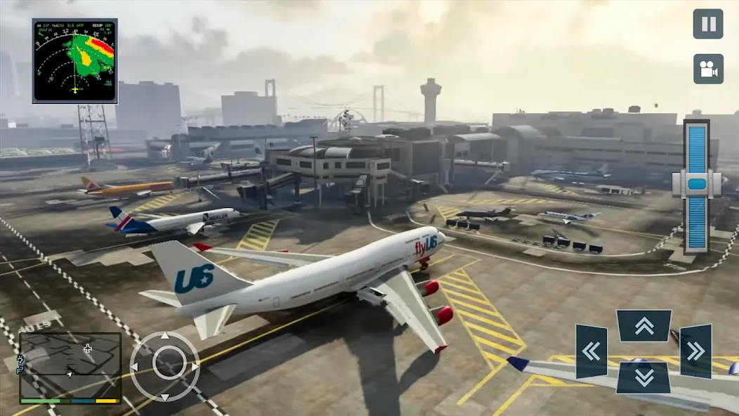 Real Plane Flying Simulator  [МОД Бесконечные деньги] Screenshot 1