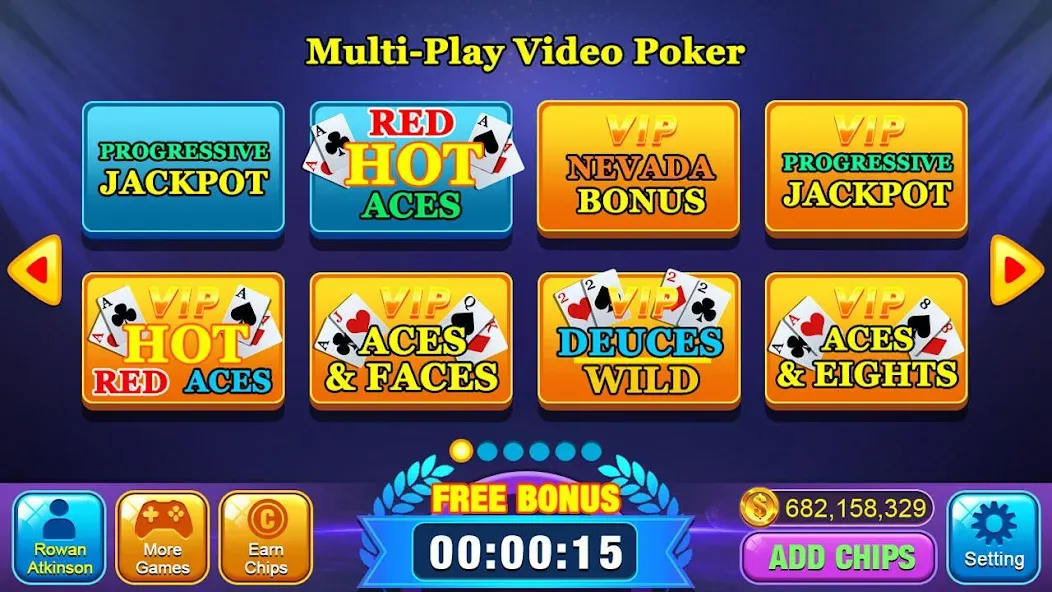 Video Poker Games - Multi Hand (Видео покер игры)  [МОД Много монет] Screenshot 3