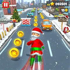 Взлом Xmas Santa Surfer Running Game (Ксмас Санта Серфер Раннинг Гейм)  [МОД Unlocked] - полная версия apk на Андроид