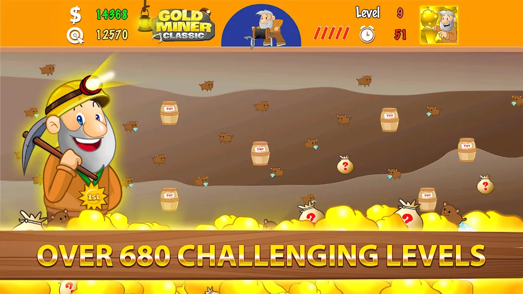 Gold Miner Classic: Gold Rush (Голд Майнер Классик)  [МОД Меню] Screenshot 3