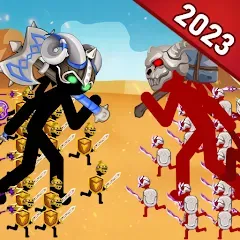 Взлом Stickman Battle 2: Empires War (Стикмен Битва 2)  [МОД Много денег] - стабильная версия apk на Андроид