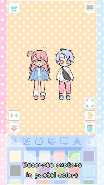 Pastel Friends : Dress Up Game  [МОД Много денег] Screenshot 2