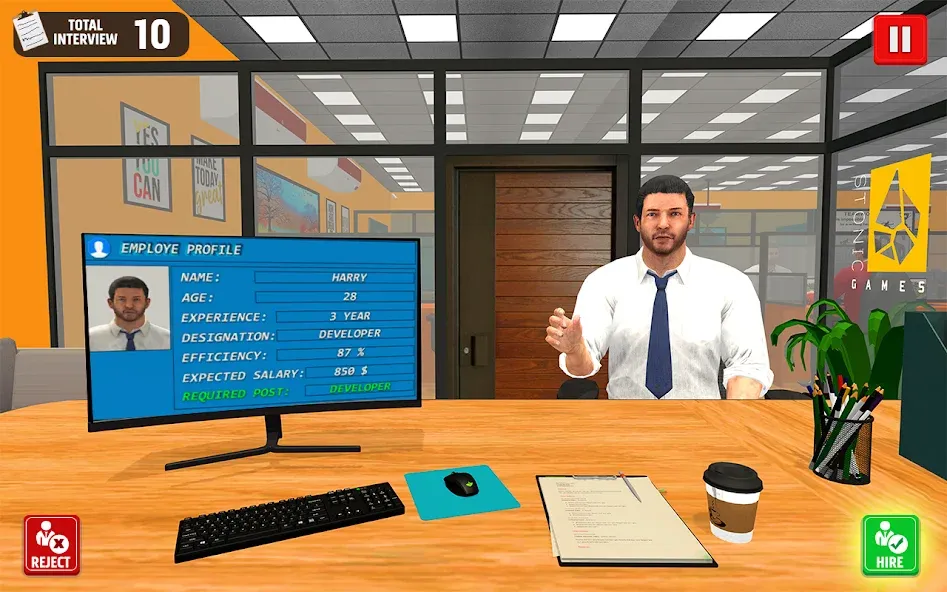 Virtual HR Manager Job Games  [МОД Menu] Screenshot 2