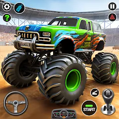 Взломанная 4x4 Monster Truck Racing Games (Монстр Трак Гонки игры)  [МОД Меню] - последняя версия apk на Андроид