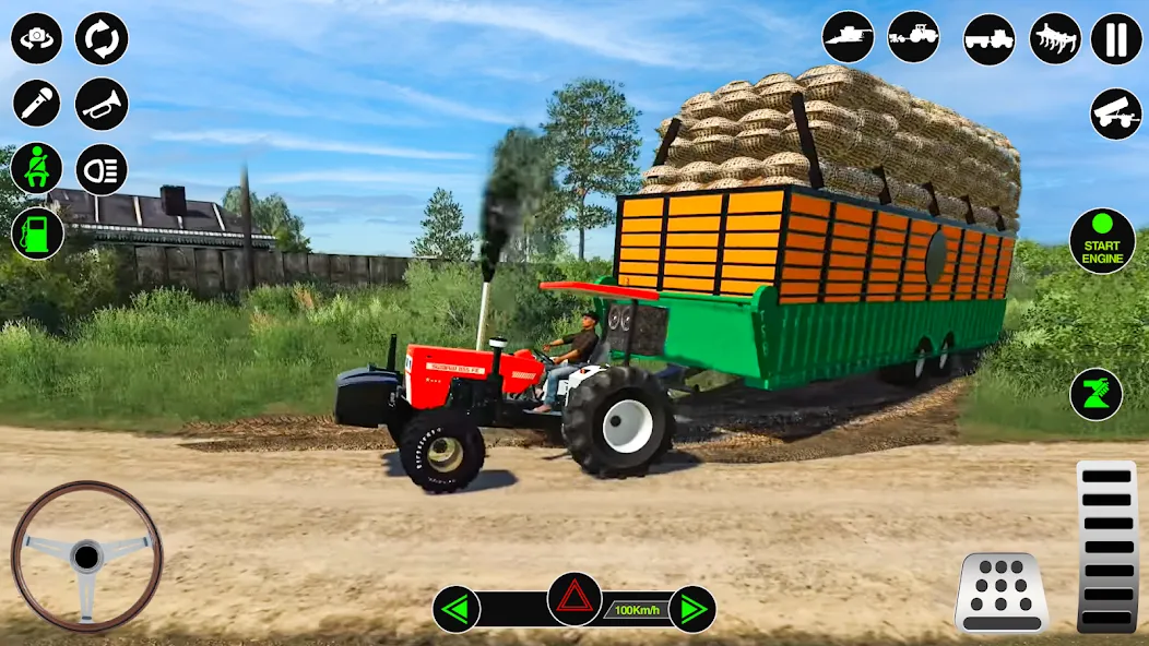 Farming Tractor Simulator Game  [МОД Бесконечные монеты] Screenshot 1