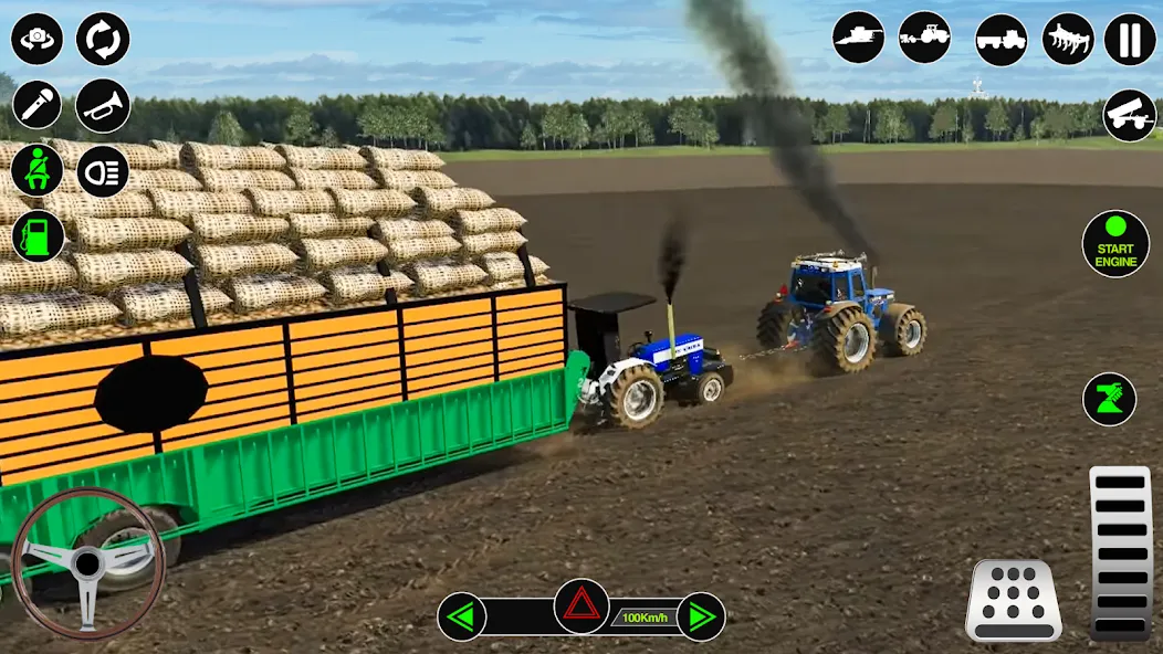 Farming Tractor Simulator Game  [МОД Бесконечные монеты] Screenshot 2