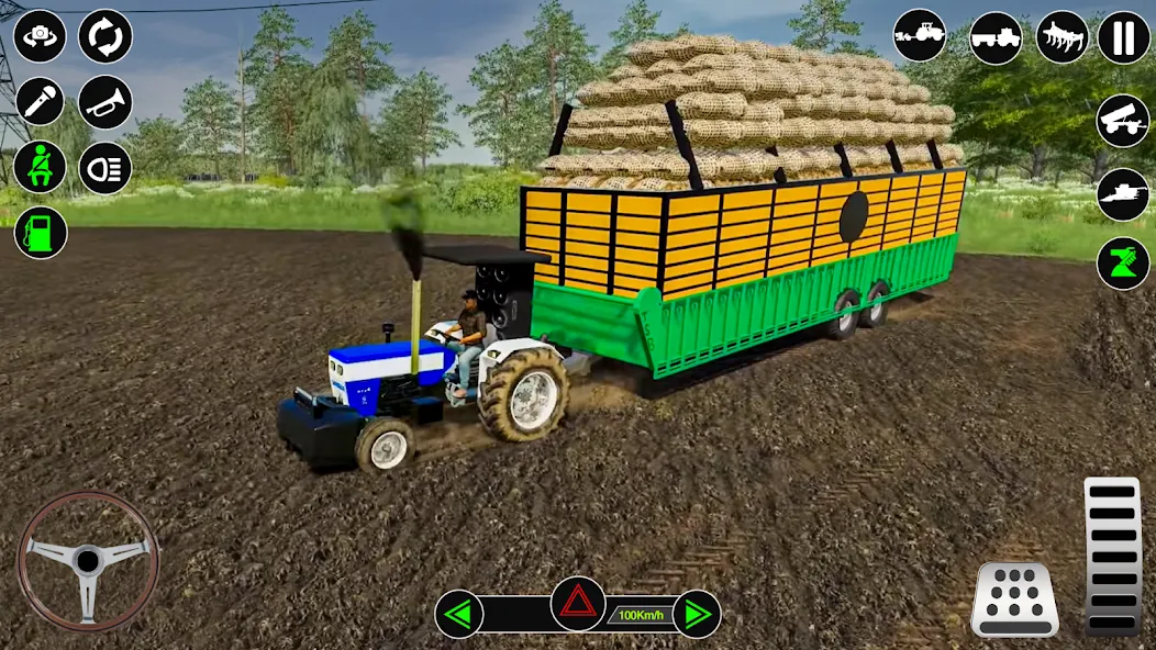 Farming Tractor Simulator Game  [МОД Бесконечные монеты] Screenshot 5