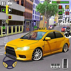 Взлом City Taxi Games-Taxi Car Games (Сити Такси Игры)  [МОД Бесконечные монеты] - последняя версия apk на Андроид