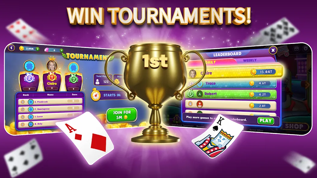 Gin Rummy Elite: Online Game (Джин Рамми)  [МОД Unlimited Money] Screenshot 4