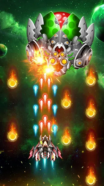 Space Shooter: Galaxy Attack (Спейс шутер)  [МОД Много монет] Screenshot 4