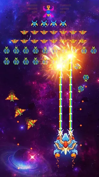 Space Shooter: Galaxy Attack (Спейс шутер)  [МОД Много монет] Screenshot 5