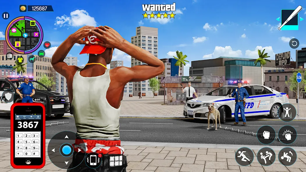 Gangster Mafia City Crime Game  [МОД Menu] Screenshot 1