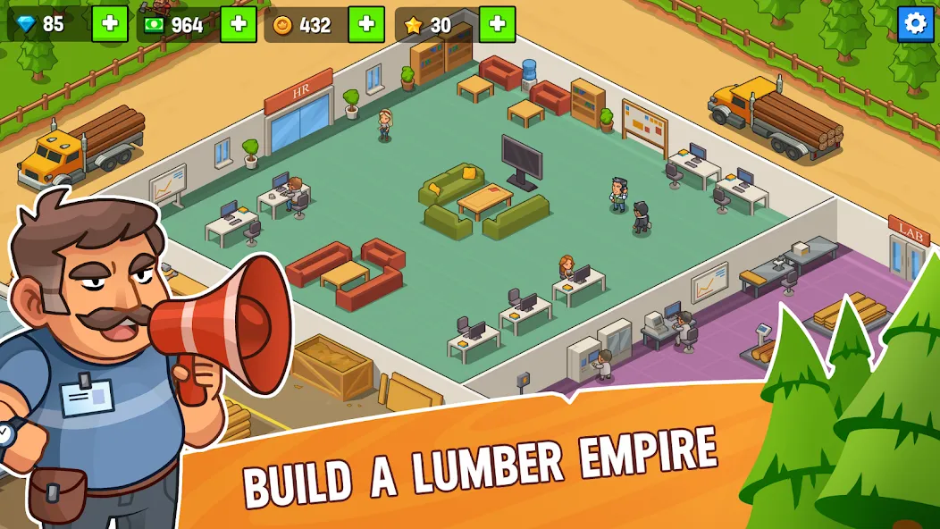 Lumber Inc Tycoon (Ламбер инк тайкун)  [МОД Все открыто] Screenshot 1