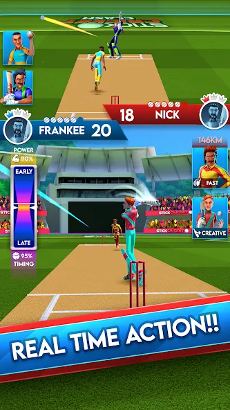 Stick Cricket Clash (тик Крикет Клаш)  [МОД Unlimited Money] Screenshot 1