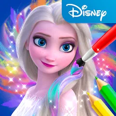 Взломанная Disney Coloring World (Дисней)  [МОД Mega Pack] - полная версия apk на Андроид