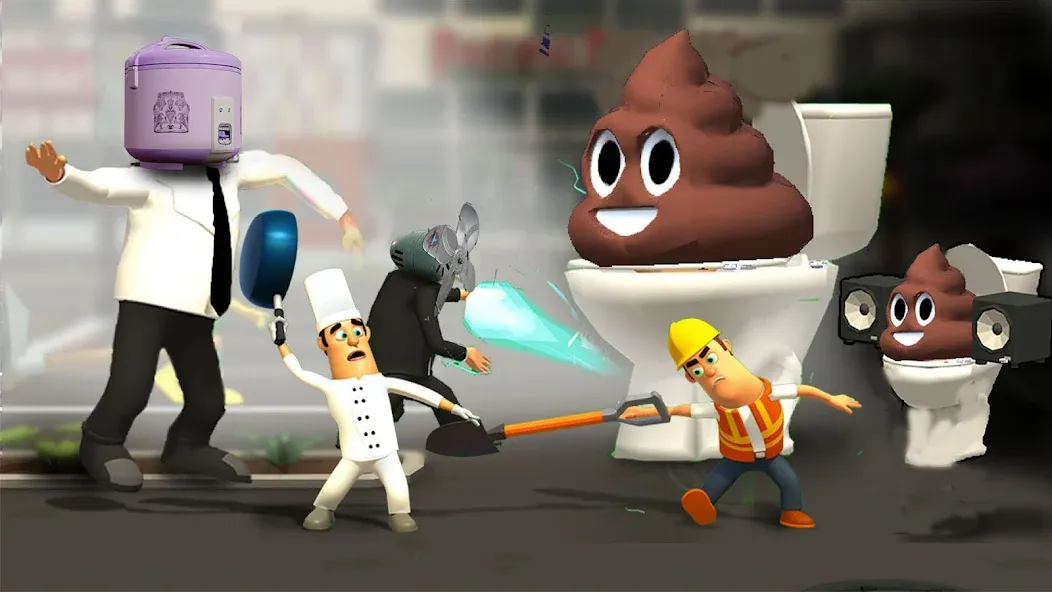 War Job: Toilet Battle (Вор Джоб)  [МОД Unlimited Money] Screenshot 1