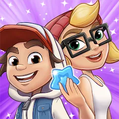 Скачать взломанную Subway Surfers Match (Сабвей Серферс Матч)  [МОД Много монет] - полная версия apk на Андроид