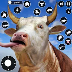 Скачать взломанную Scary Cow Simulator Rampage (Скари)  [МОД Бесконечные монеты] - последняя версия apk на Андроид