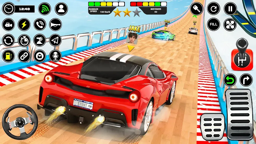 Crazy Ramp Car Stunt Master 3D (Крэйзи Рэмп Кар Стант Мастер 3Д)  [МОД Menu] Screenshot 4